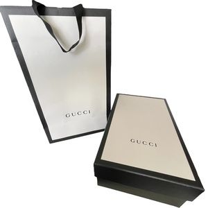 Empty Gucci Shoe Box/Gift Box and Matching Gucci Shopping Bag
